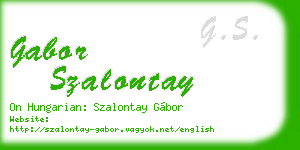 gabor szalontay business card